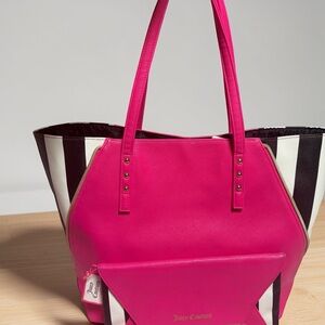 Juicy Couture 2 piece Pink Tote Bag with clutch
